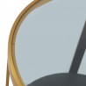 Armen Living Hattie Glass Top and Walnut Wood End Table with Brushed Gold Frame Glass View