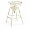 Osbourne Adjustable Industrial Metal Barstool in Antique White finish 01 - Osbourne Adjustable Industrial Metal Barstool in Antique White finish 01
