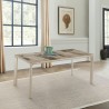 Armen Living Otello Ceramic And Metal Rectangular Dining Room Table In Champagne Silver