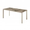 Armen Living Otello Ceramic And Metal Rectangular Dining Room Table In Champagne Silver 04