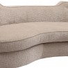Armen Living Palisade Transitional Sofa in Sand Fabric with Brown Legs - Seat Close-Up