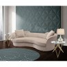 Armen Living Palisade Transitional Sofa in Sand Fabric with Brown Legs - Close-Up