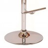 Paris Black Faux Leather Adjustable Height Swivel Walnut Wood and Chrome Bar Stool 03