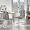 Armen Living Pacific Dining Room Accent Chair In Gray Fabric And Brushed Stainless Steel Finish - Set of 2 01 - Armen Living Pacific Dining Room Accent Chair In Gray Fabric And Brushed Stainless Steel Finish - Set of 2 01
