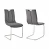 Armen Living Pacific Dining Room Accent Chair In Gray Fabric And Brushed Stainless Steel Finish - Set of 2 05 - Armen Living Pacific Dining Room Accent Chair In Gray Fabric And Brushed Stainless Steel Finish - Set of 2 05
