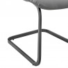 Armen Living Pacific Dining Room Chair In Gray Faux Leather And Black Finish - Set of 2  09