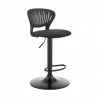 Armen Living Padua Adjustable Black Upholstery Swivel Stool 05 - Armen Living Padua Adjustable Black Upholstery Swivel Stool 05