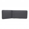 Armen Living Portals Outdoor Chaise Lounge Chair in Black Finish and Grey Cushions Top VIew