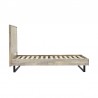 Armen Living Peridot Platform Bed Frame in Natural Acacia Wood Side