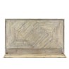 Armen Living Peridot Platform Bed Frame in Natural Acacia Wood Headbord