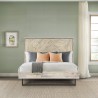Armen Living Peridot Platform Bed Frame in Natural Acacia Wood