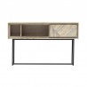 Armen Living Peridot 1 Drawer Console Table in Natural Acacia Wood Front
