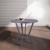 Pike Contemporary Bar Table in Mineral Finish and Gray Walnut Top - Lifestyle
