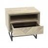 Armen Living Peridot 1 Drawer Nightstand In Natural Acacia WoodIin Gray 05