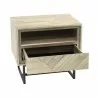 Armen Living Peridot 1 Drawer Nightstand In Natural Acacia WoodIin Gray 05 - Armen Living Peridot 1 Drawer Nightstand In Natural Acacia WoodIin Gray 05