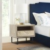 Armen Living Peridot 1 Drawer Nightstand In Natural Acacia WoodIin Gray 01