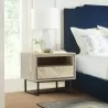 Armen Living Peridot 1 Drawer Nightstand In Natural Acacia WoodIin Gray 01 - Armen Living Peridot 1 Drawer Nightstand In Natural Acacia WoodIin Gray 01