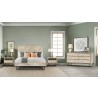 Armen Living Peridot 1 Drawer Nightstand In Natural Acacia WoodIin Gray