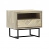 Armen Living Peridot 1 Drawer Nightstand In Natural Acacia WoodIin Gray 03