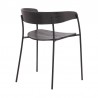 Armen Living Perry Wood And Metal Modern Dining Room Chairs Set of 2 In Black Powder Coated  06