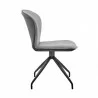 Armen Living Petrie Dining Room Accent Chair In Gray Fabric And Faux Leather with Black Finish 03 - Armen Living Petrie Dining Room Accent Chair In Gray Fabric And Faux Leather with Black Finish 03