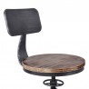 Armen Living Perlo Industrial Adjustable Barstool In Industrial Gray And Pine Wood  005
