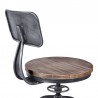 Armen Living Perlo Industrial Adjustable Barstool In Industrial Gray And Pine Wood  006