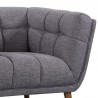 Armen Living Phantom Mid-Century Modern Chair in Dark Gray Linen and Walnut Legs 5
