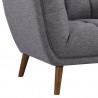 Armen Living Phantom Mid-Century Modern Chair in Dark Gray Linen and Walnut Legs 4