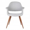Armen Living Phoebe Mid-Century Dining Chair In Walnut Finish And Fabric 03