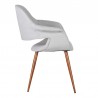 Armen Living Phoebe Mid-Century Dining Chair In Walnut Finish And Fabric .04