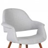 Armen Living Phoebe Mid-Century Dining Chair In Walnut Finish And Fabric 08