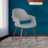 Armen Living Phoebe Mid-Century Dining Chair In Walnut Finish And Fabric 01