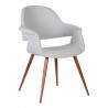 Armen Living Phoebe Mid-Century Dining Chair In Walnut Finish And Fabric 07