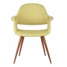 Armen Living Phoebe Mid-Century Dining Chair In Walnut Finish And Fabric 012