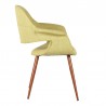 Armen Living Phoebe Mid-Century Dining Chair In Walnut Finish And Fabric 011