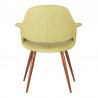 Armen Living Phoebe Mid-Century Dining Chair In Walnut Finish And Fabric 014