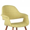 Armen Living Phoebe Mid-Century Dining Chair In Walnut Finish And Fabric 015