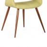 Armen Living Phoebe Mid-Century Dining Chair In Walnut Finish And Fabric 013