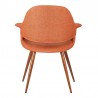 Armen Living Phoebe Mid-Century Dining Chair In Walnut Finish And Fabric 024