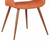 Armen Living Phoebe Mid-Century Dining Chair In Walnut Finish And Fabric 020