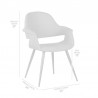 Armen Living Phoebe Mid-Century Dining Chair In Walnut Finish And Fabric 023