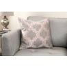 Aria Contemporary Decorative Feather and Down Throw Pillow In Dove Jacquard Fabric - Lifestyle