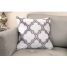 Aria Contemporary Decorative Feather and Down Throw Pillow In Grey Jacquard Fabric - Lifestyle
