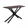 Armen Living Pirate Acacia Modern Dining Table In Coffee Bean Brush/Natural Black 01