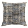 Coban Contemporary Decorative Feather and Down Throw Pillow In Blue Dusk Jacquard Fabric