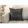 Coban Contemporary Decorative Feather and Down Throw Pillow In Blue Dusk Jacquard Fabric - Lifestyle