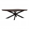 Armen Living Pirate Acacia Modern Coffee Table Front