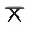 Armen Living Pirate Acacia Modern Dining Table In Coffee Bean Brush/Natural Black 05