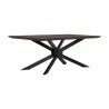 Armen Living Pirate Acacia Modern Dining Table In Coffee Bean Brush/Natural Black 04
